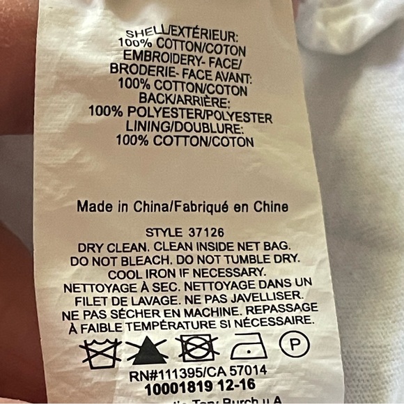 Tory Burch Mariana Top in White Size XL - Picture 13 of 16